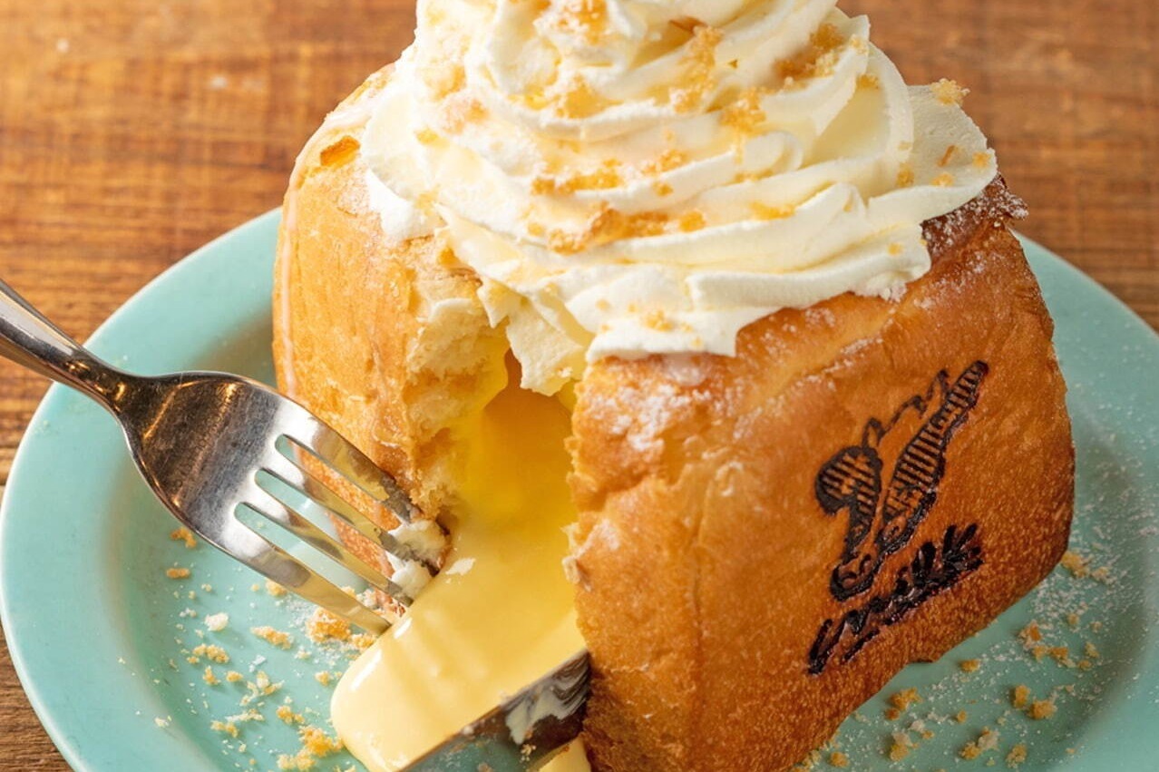 食パン｜原宿ミルクベーカリー「とろ断トースト」とろ～りカスタード×こぼれ落ちる生クリームのWクリーム