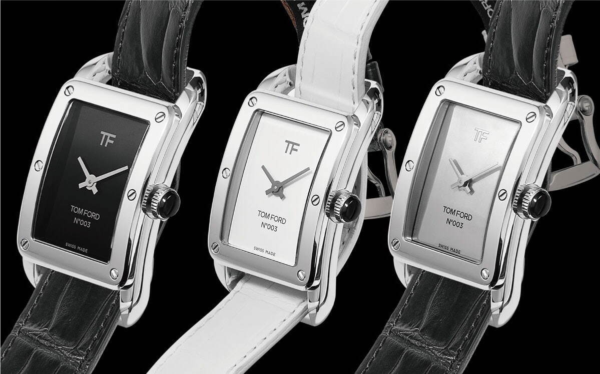 トム フォードの腕時計新作「N.003」インデックスのない文字盤×角型