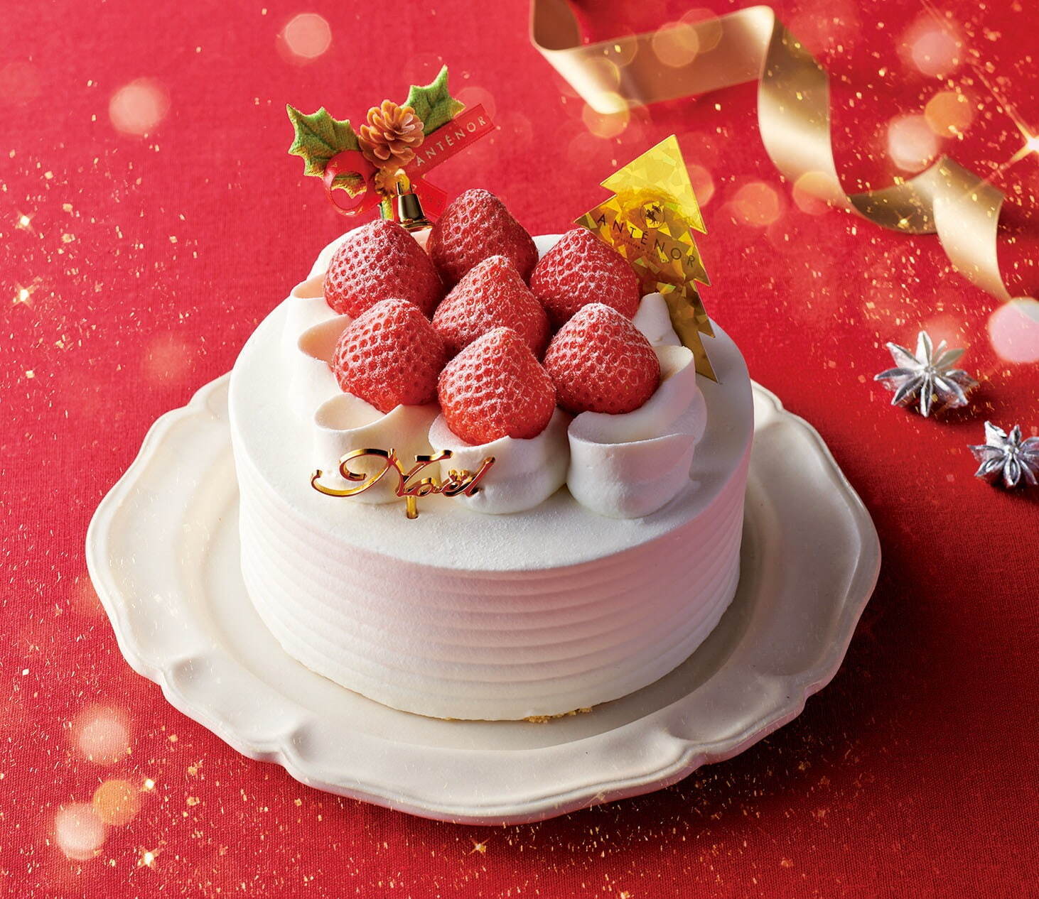 アンテノールのクリスマスケーキ2021、二段重ね贅沢ベリームース&"サンタのお菓子の家"など｜写真4
