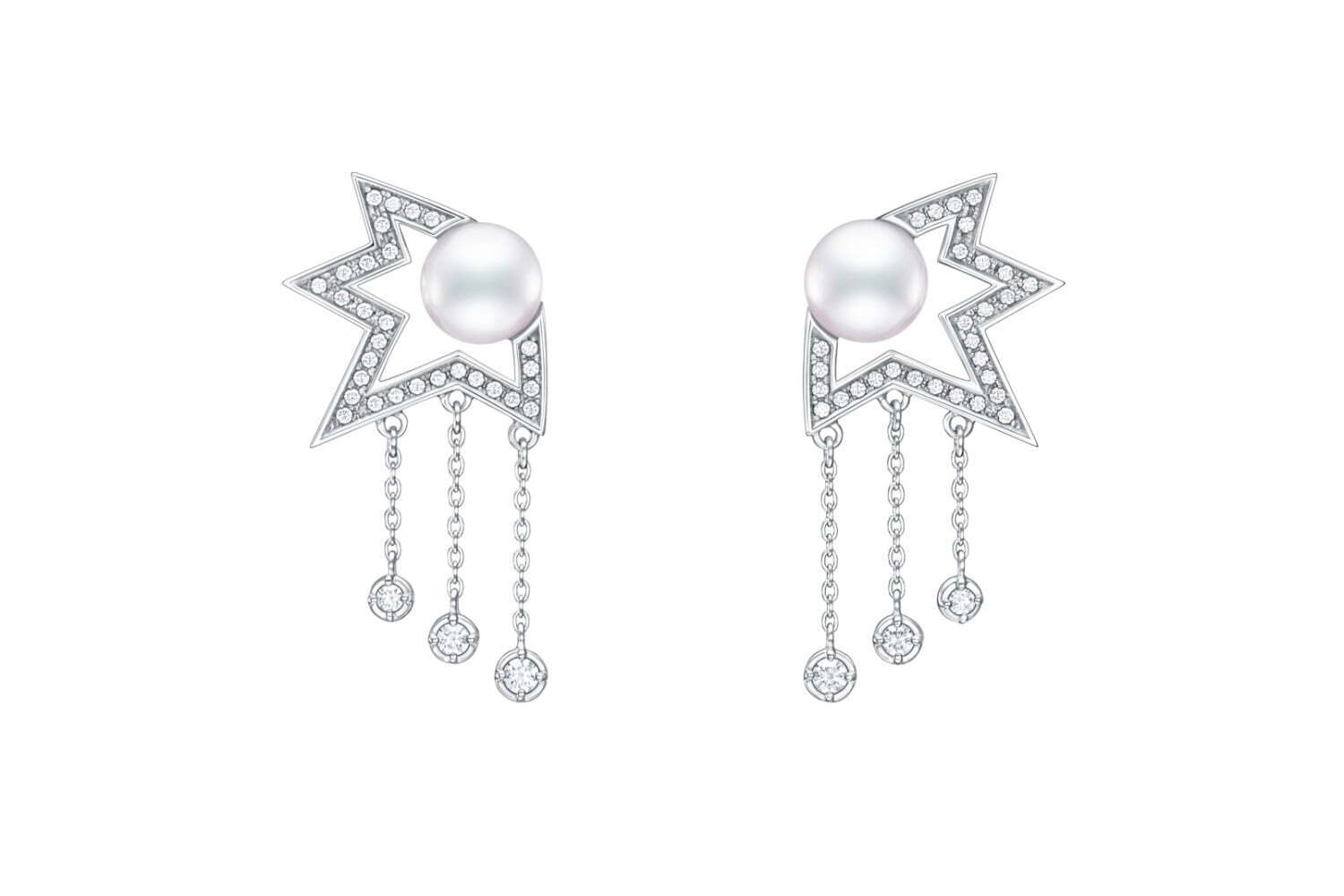 TASAKI“流れる彗星”イメージの新作ジュエリー、あこやパールが寄り添うネックレスやリング