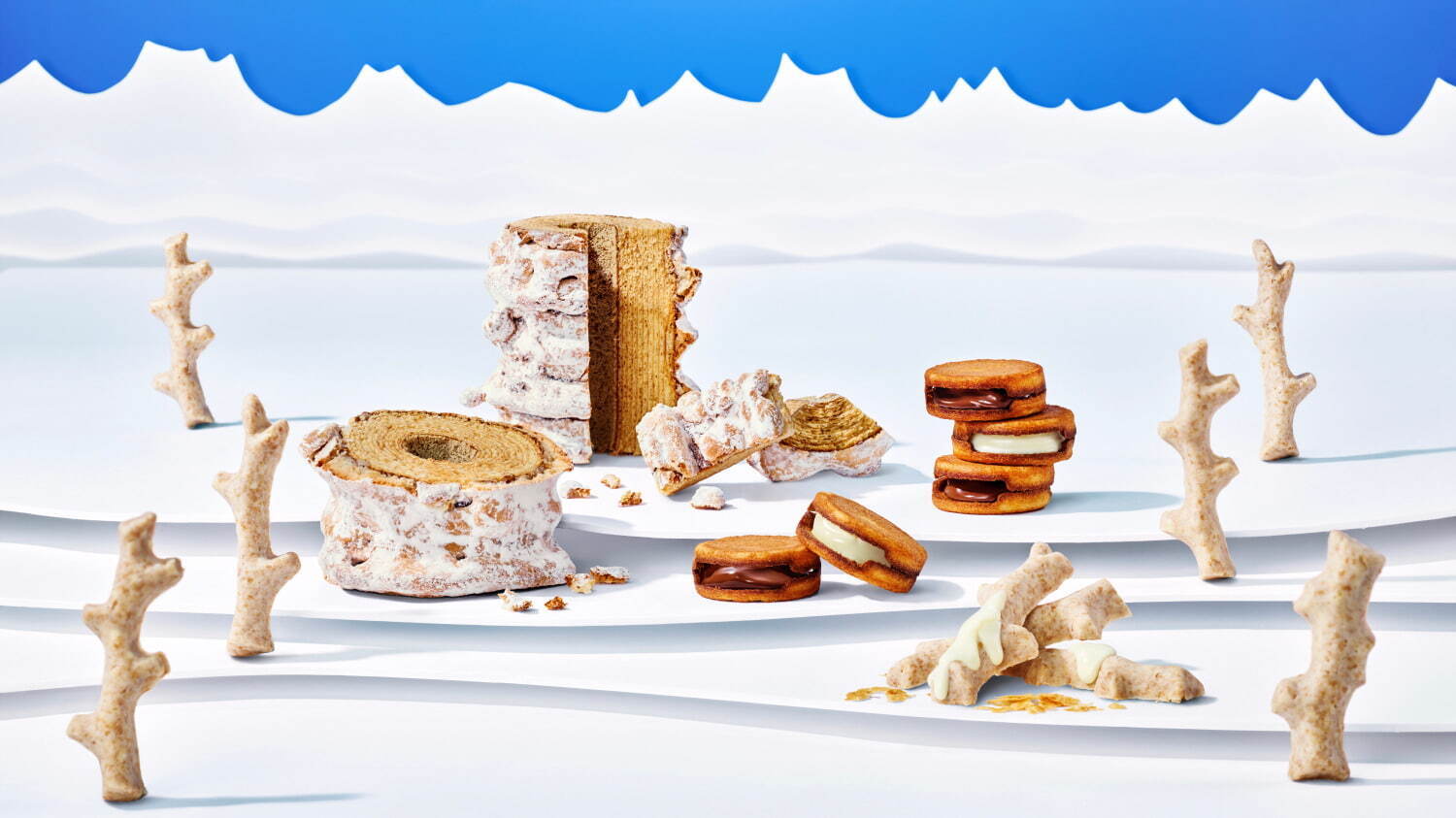「スノーサンド」“冬しか味わえない”生チョコ入りカリカリクッキー再登場、新作マカロンバームクーヘンも｜写真3