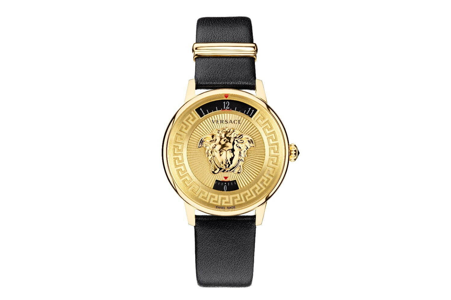 ヴェルサーチェ「メドゥーサ」が“時を隠す”蓋付き腕時計、グレカ模様の