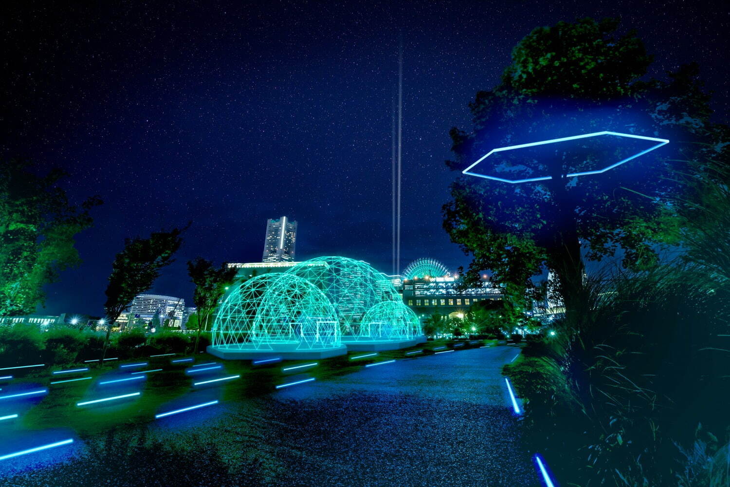 横浜・みなとみらいのイルミネーション「ヨルノヨ」“光と音”のドーム＆ナイトクルーズも｜写真1