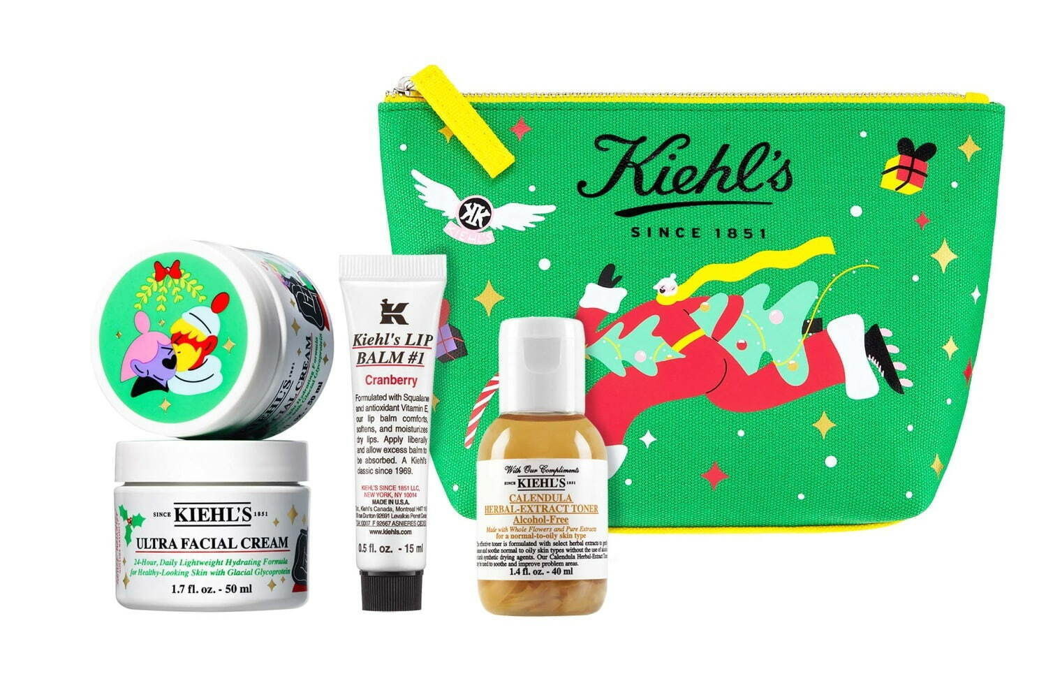 キールズ21年クリスマスコフレ第2弾、No.1クリーム“現品入り”ポーチ付きスキンケアコフレ