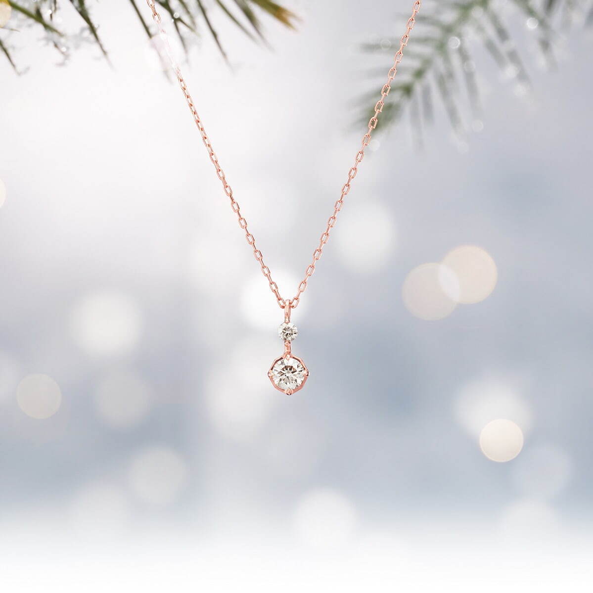 カナル 4℃のクリスマスジュエリー、“シャンパンの泡”着想