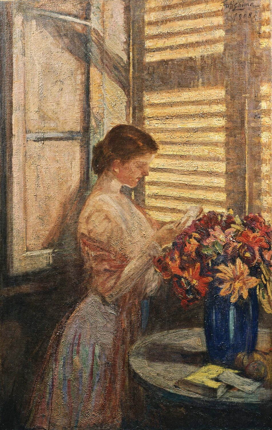 藤島武二《幸ある朝》1908年 泉屋博古館東京