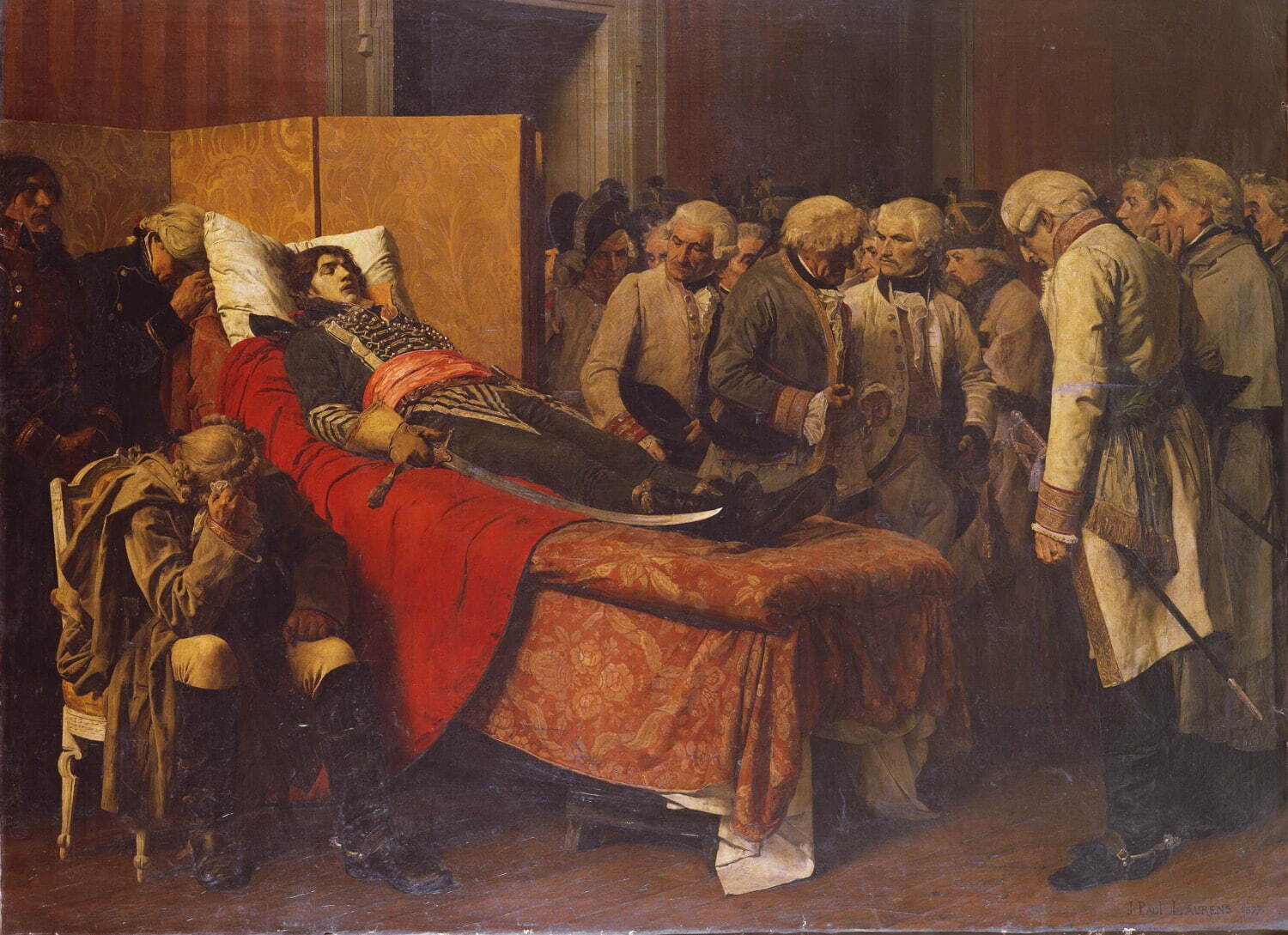 ジャン=ポール・ローランス《マルソー将軍の遺体の前のオーストリアの参謀たち》1877年 泉屋博古館東京