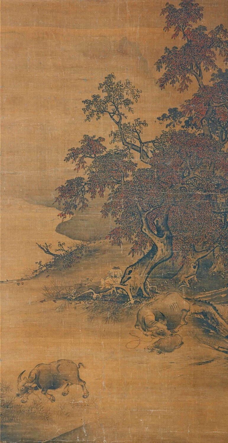 伝 閻次平《秋野牧牛図》国宝 南宋時代 13世紀 泉屋博古館蔵