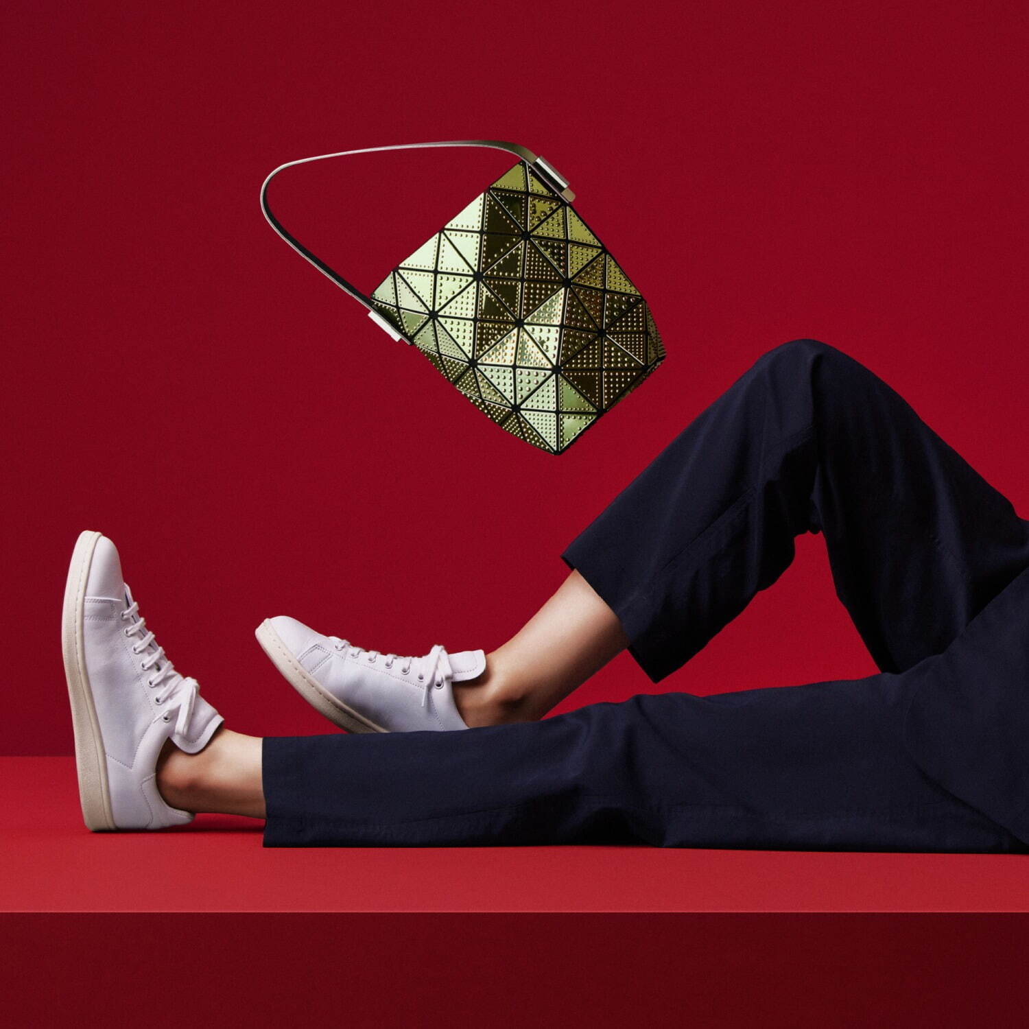 【希少】BAOBAO ISSEY MIYAKE トートバッグ　ミラー赤