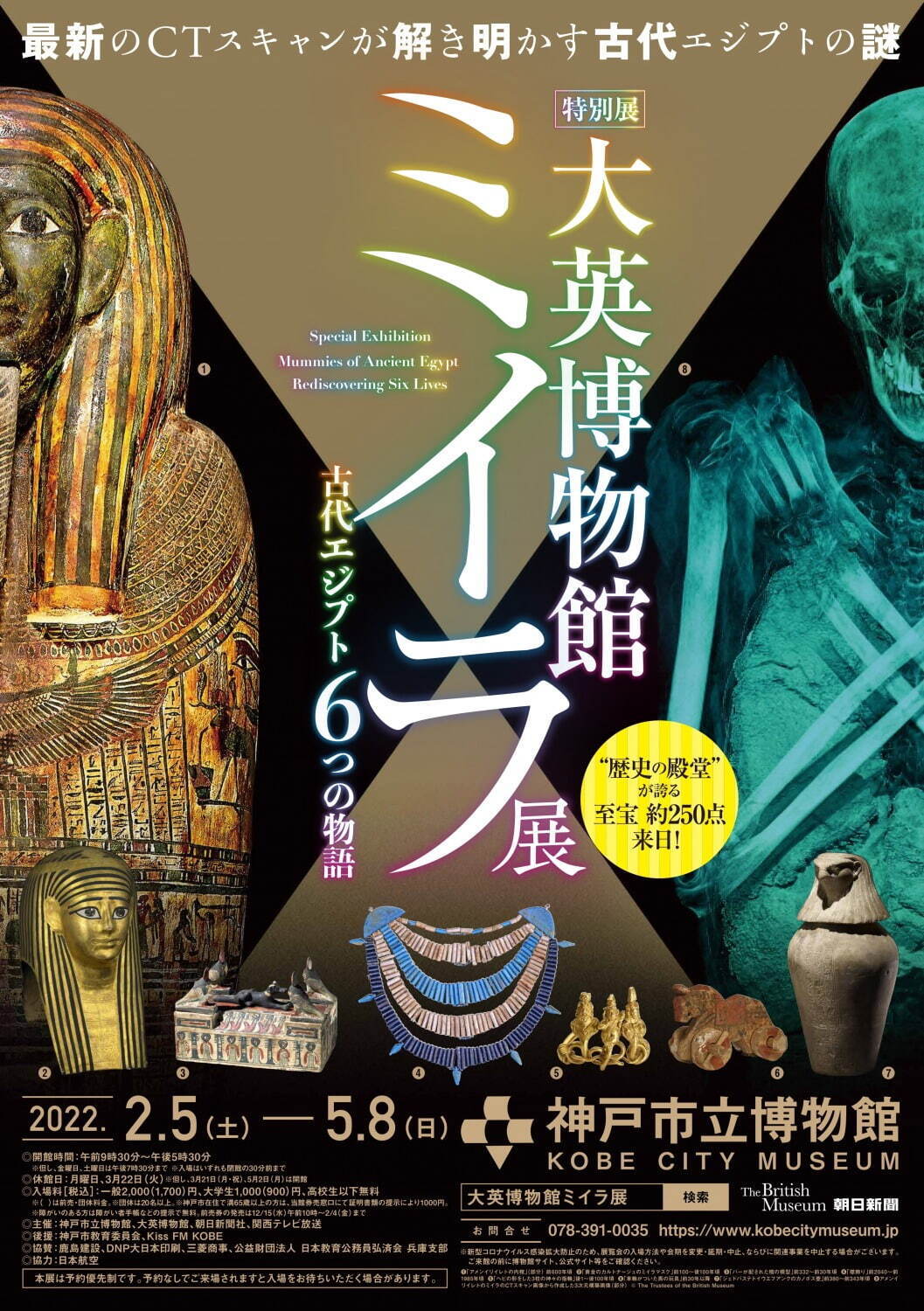 特別展「大英博物館ミイラ展」神戸で - 6体のミイラをCTスキャンで解析、古代エジプトの謎に迫る｜写真1