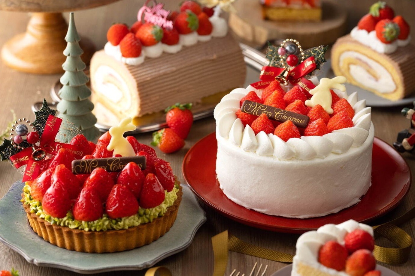 いちごスイーツ専門店「いちびこ」のクリスマスケーキ、王道