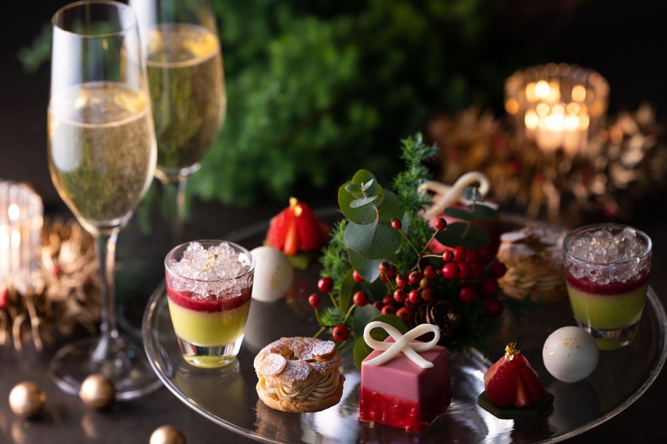 クリスマス｜フォーシーズンズホテル京都のクリスマスアフタヌーンティー、“ツリー”のようなフルーツタルトなど