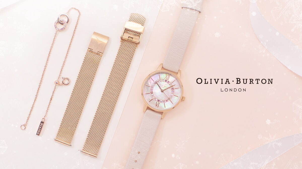 オリビア・バートンのクリスマスギフト、パステルカラーのクリスタルを配した腕時計＆ブレスレットのセット｜写真31