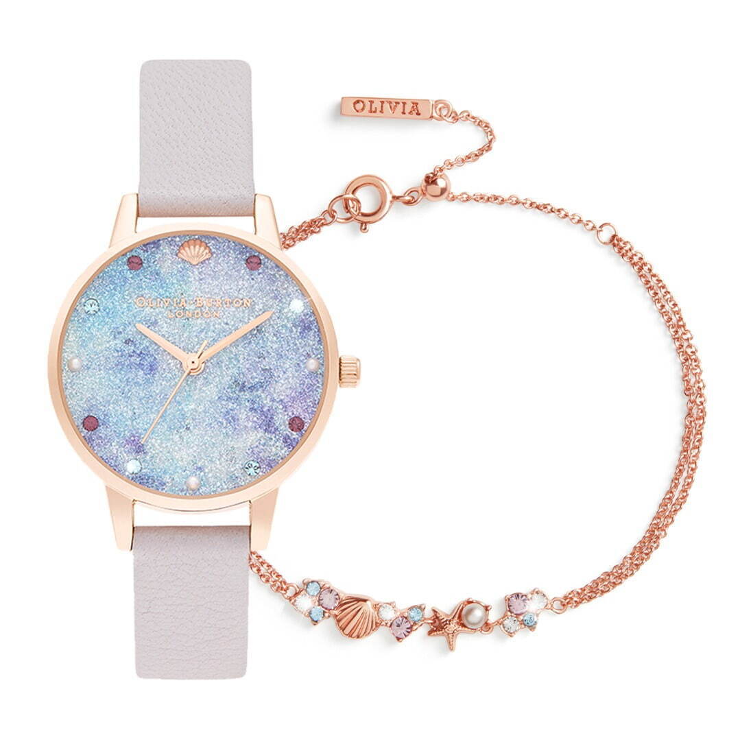 オリビア・バートンのクリスマスギフト、パステルカラーのクリスタルを配した腕時計＆ブレスレットのセット｜写真13