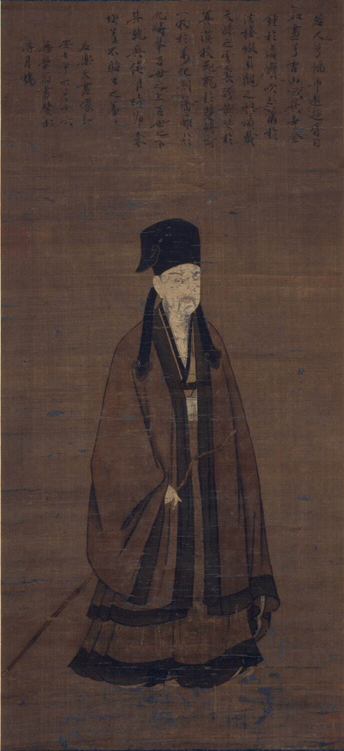 【茶道具】相国寺管長 梵王山主 有馬頼底和尚筆 『荘子旅図』一行　掛軸　B807 茶道具】相国寺管長 梵王山主 有馬頼底和尚筆 『荘子旅図』一行