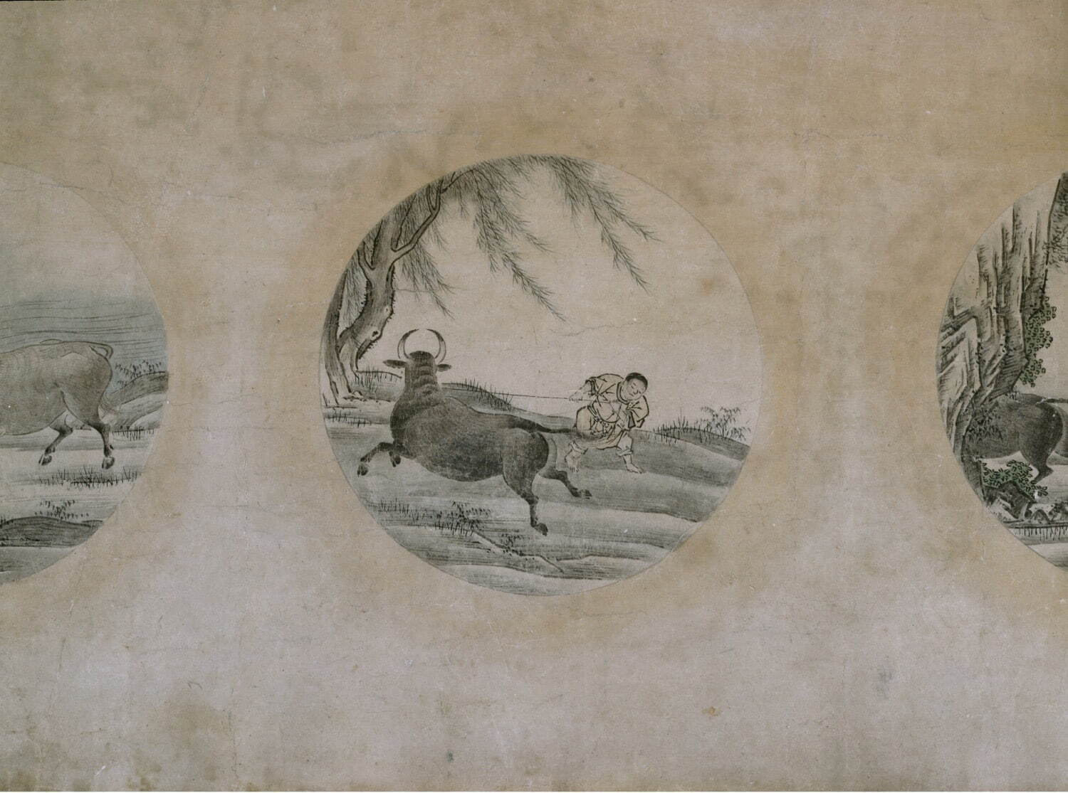 「十牛図」 周文筆 1巻 紙本著色 室町時代 15世紀 相国寺蔵