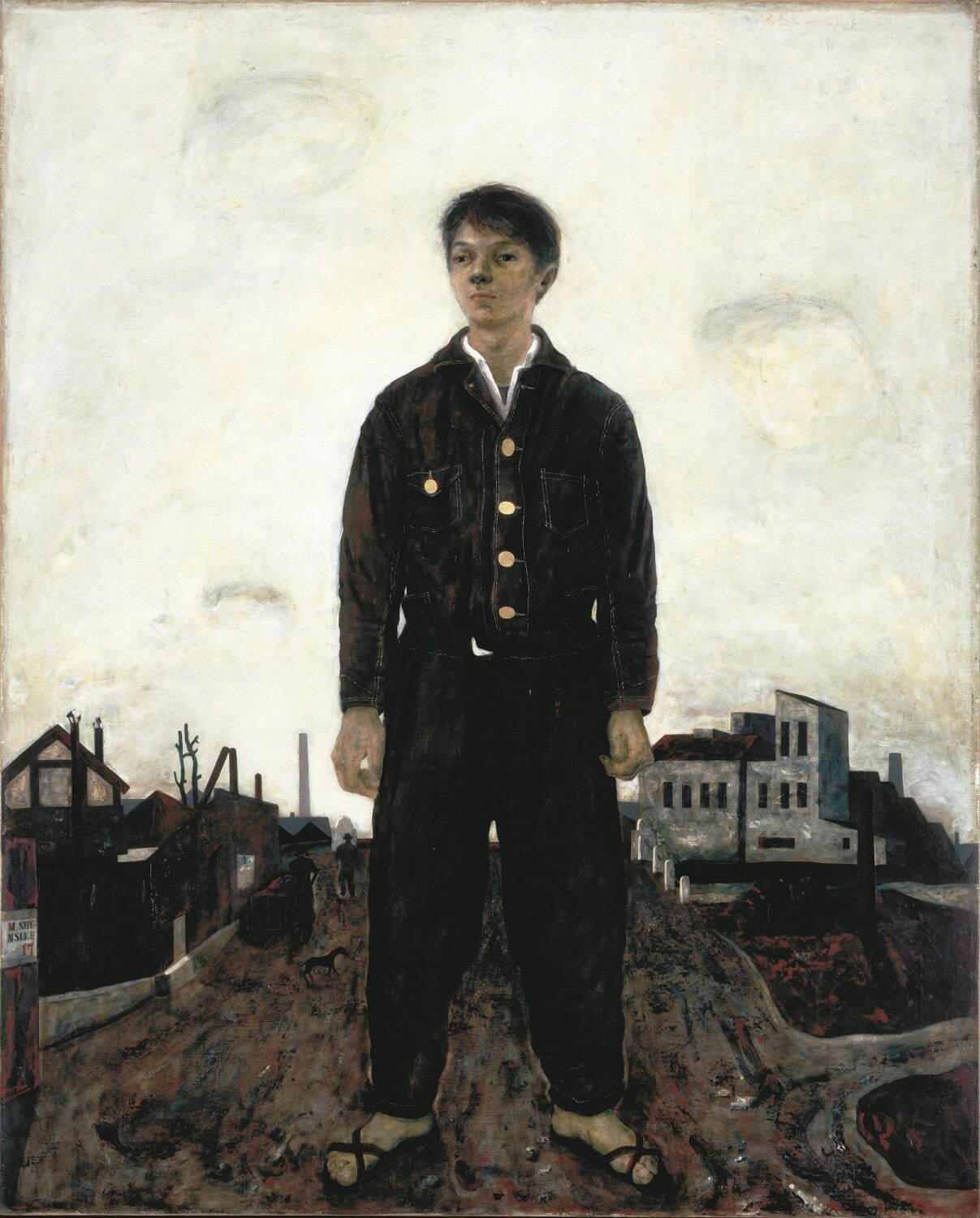 松本竣介《立てる像》1942年 油彩、カンヴァス 神奈川県立近代美術館蔵