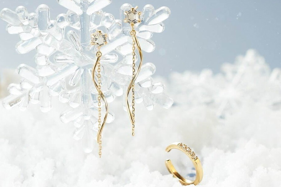 クリスマス｜サマンサティアラのクリスマスジュエリー、“雪の結晶”ピアスや星ネックレス