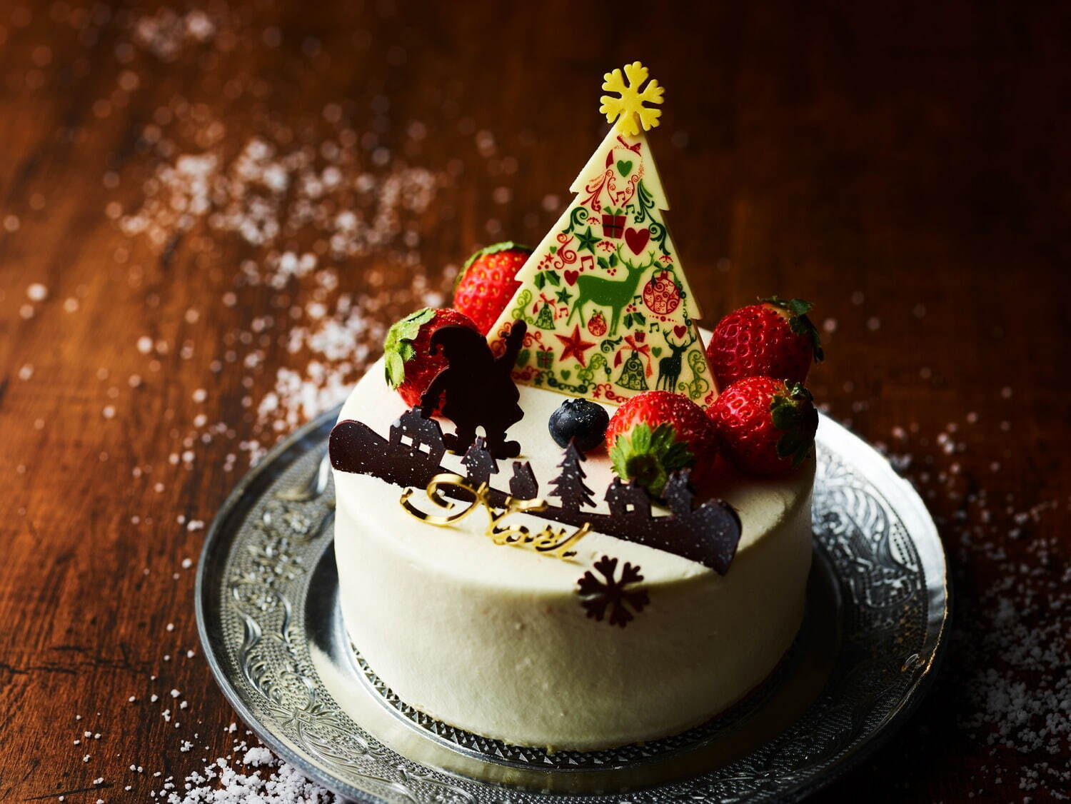 ポアール21年クリスマスケーキ サンタ トナカイチョコで デコレーション 体験できる限定ケーキ ファッションプレス