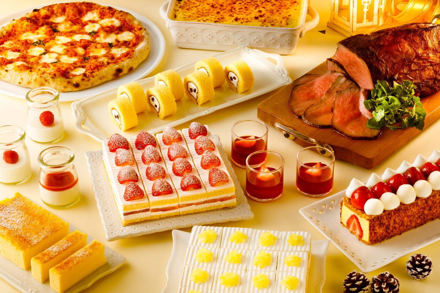 ホテルニューオータニ幕張“苺＆チーズ”のクリスマススイーツビュッフェ、旬の苺タルトやチーズテリーヌ