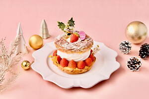 アマンド六本木2021年クリスマスケーキ、ブランド苺「いちごさん」のリングシュー＆ショートケーキ｜写真1