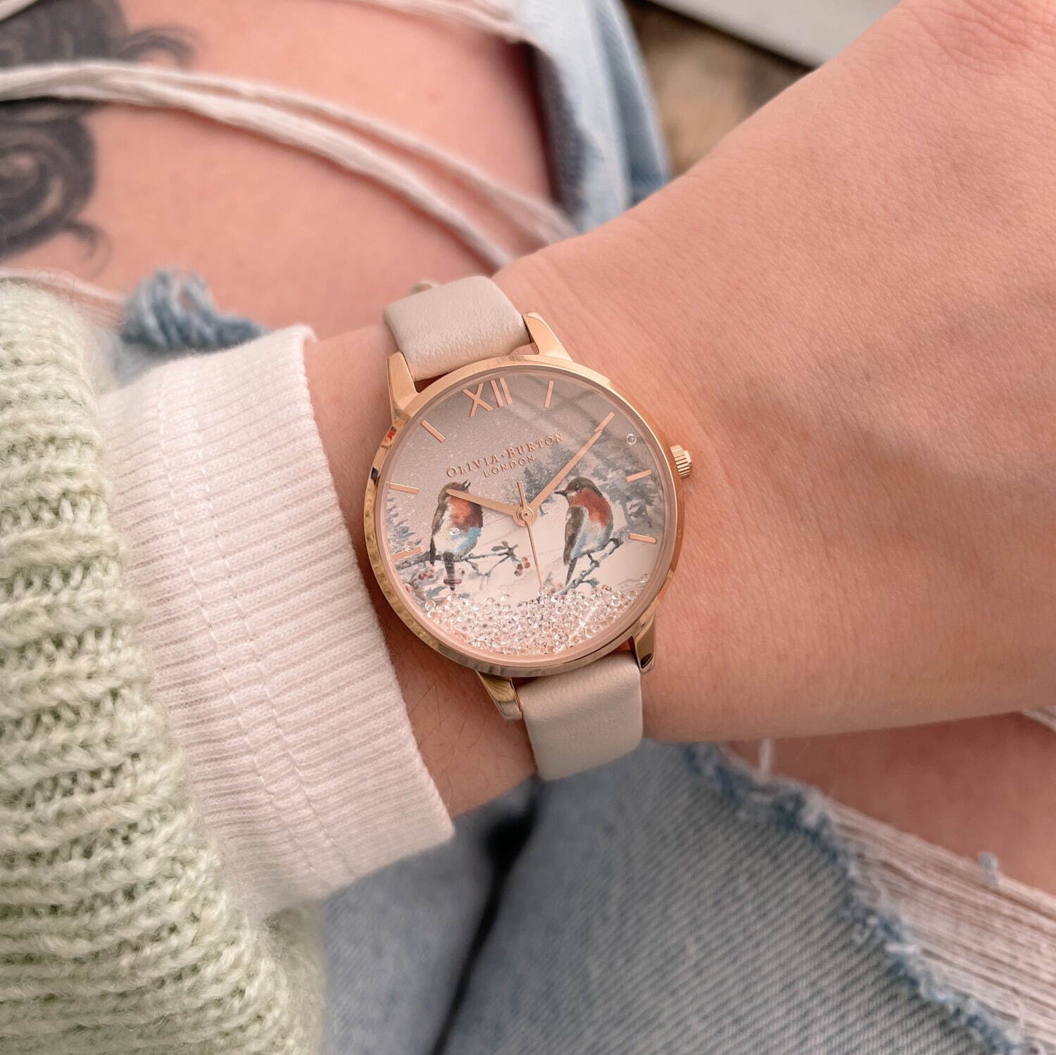 【OLIVIA BURTON】伊勢丹新宿店限定 腕時計 鳥 レザーベルト O80.jpg