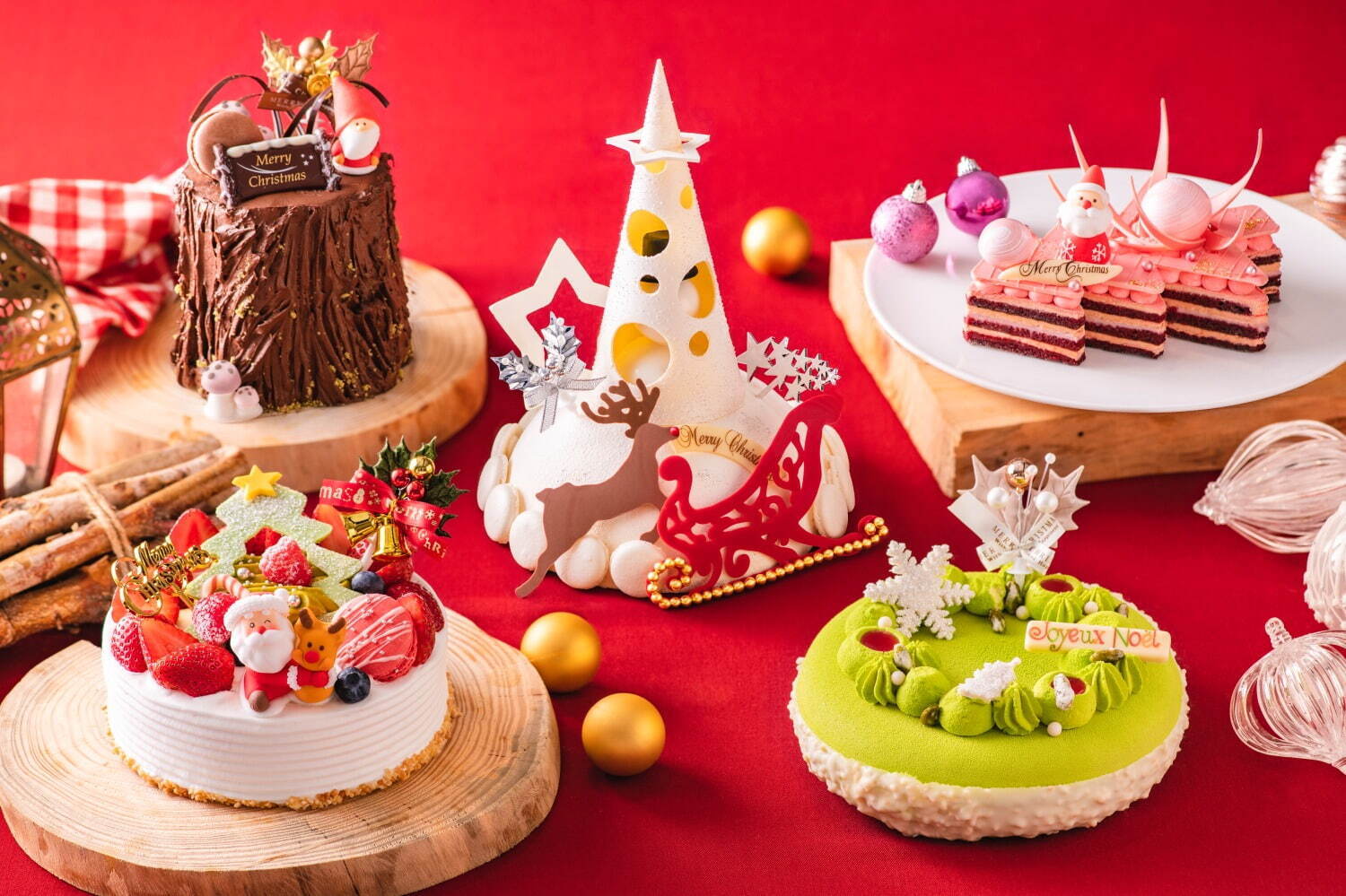 ヒルトン東京ベイのクリスマスケーキ2021、ツリーから雪だるまが覗く"シャンパン×ベリー"のムース｜写真9