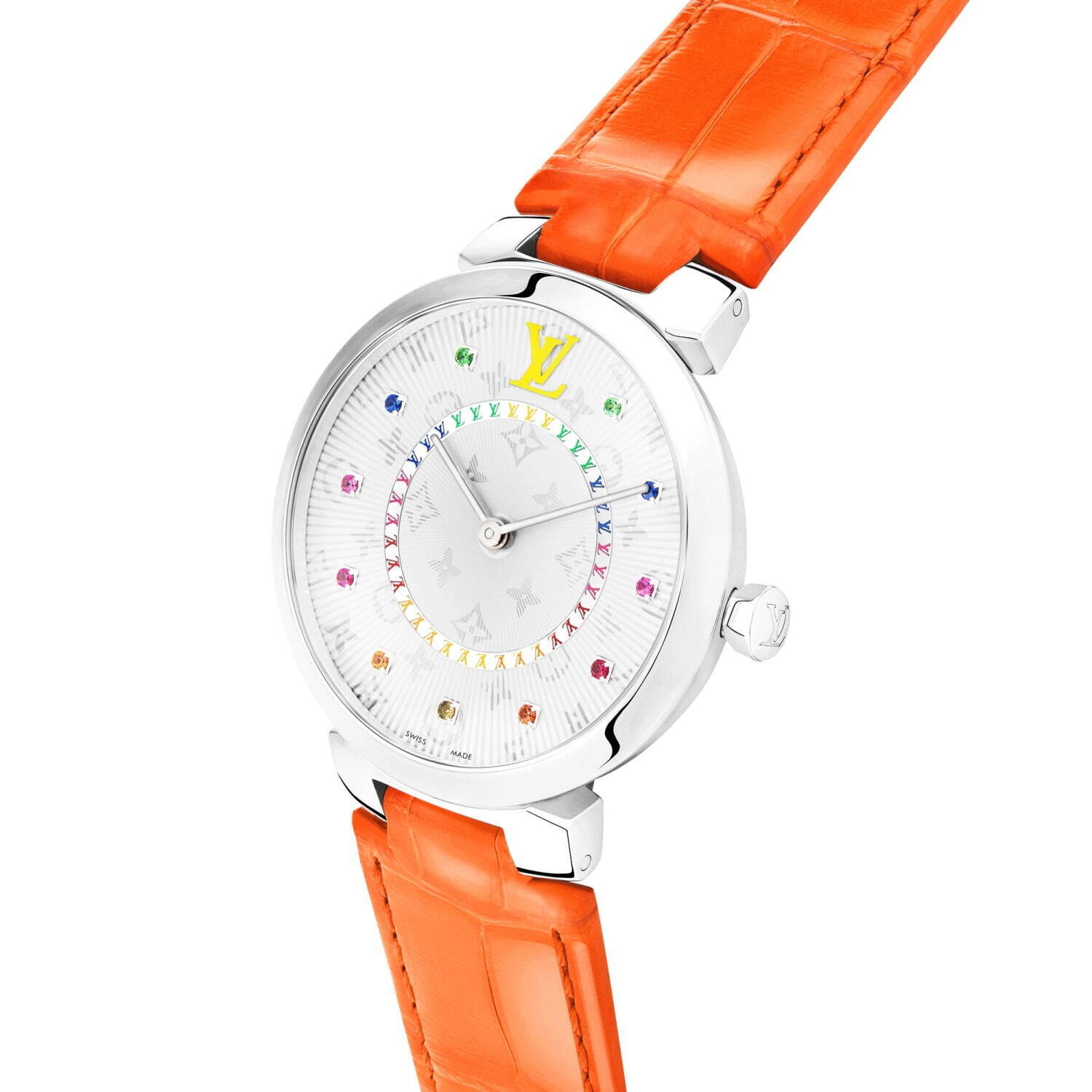 マルチボーダーシリーズ ヴィトン新品タンブールスリム腕時計ベルト