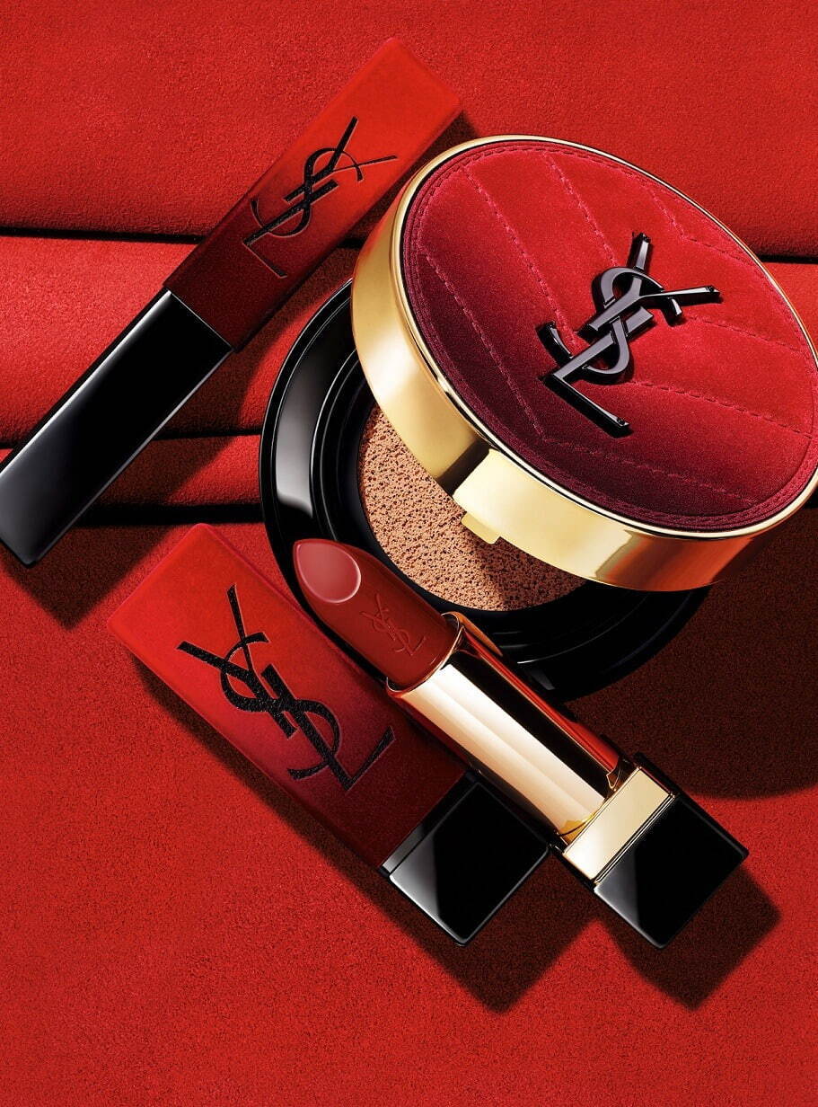 【個別売り可】YSL メイクキット　イヴサンローラン  ファンデ　リップYSLロゴ入りオリジナルポーチ