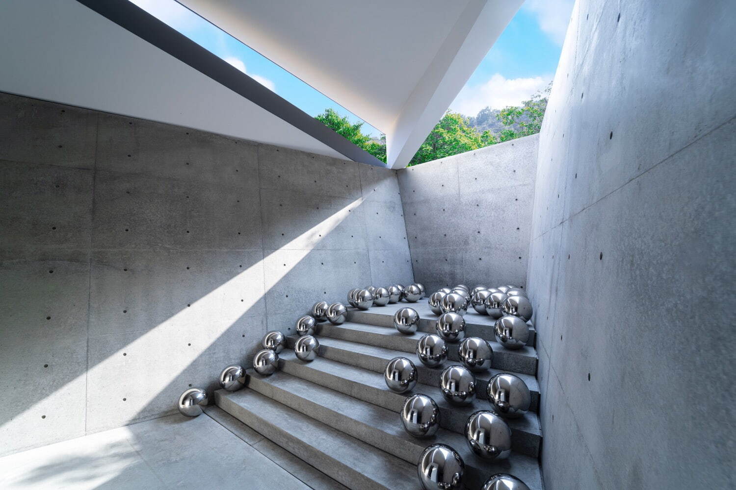 ベネッセアートサイト直島、2つの新ギャラリーが開館 安藤忠雄設計の建築＆杉本博司作品の展示空間 ファッションプレス