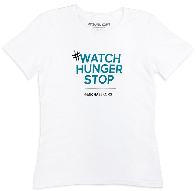 マイケル・コースから飢餓撲滅を呼びかけるチャリティTシャツ - 世界5都市で無料配布｜写真1