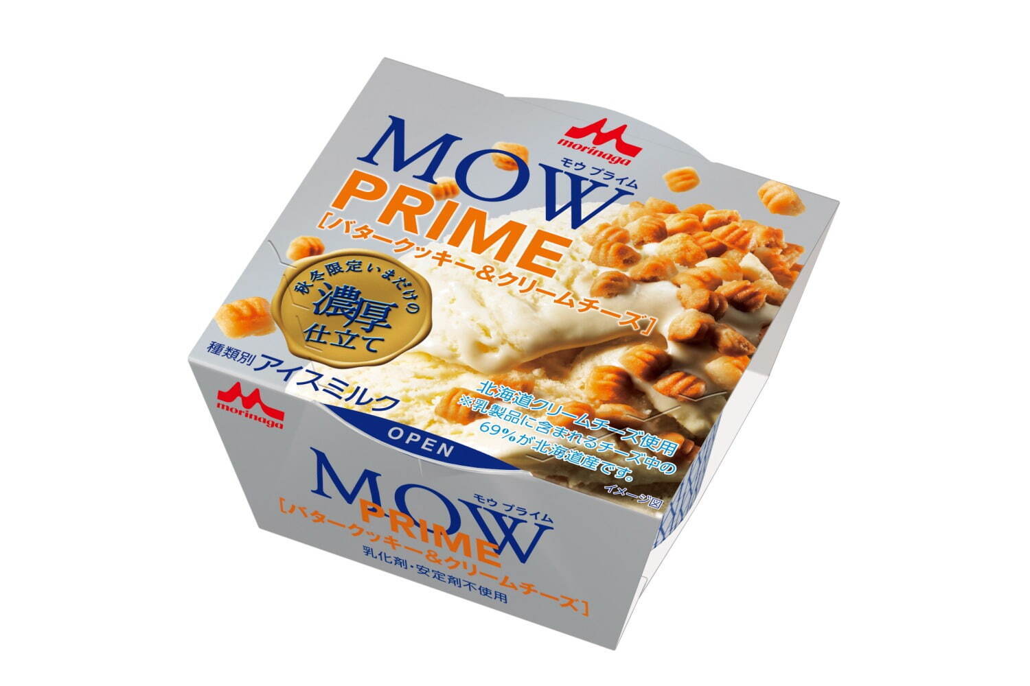 「モウ プライム バタークッキー&クリームチーズ~いまだけの濃厚仕立て~」180円