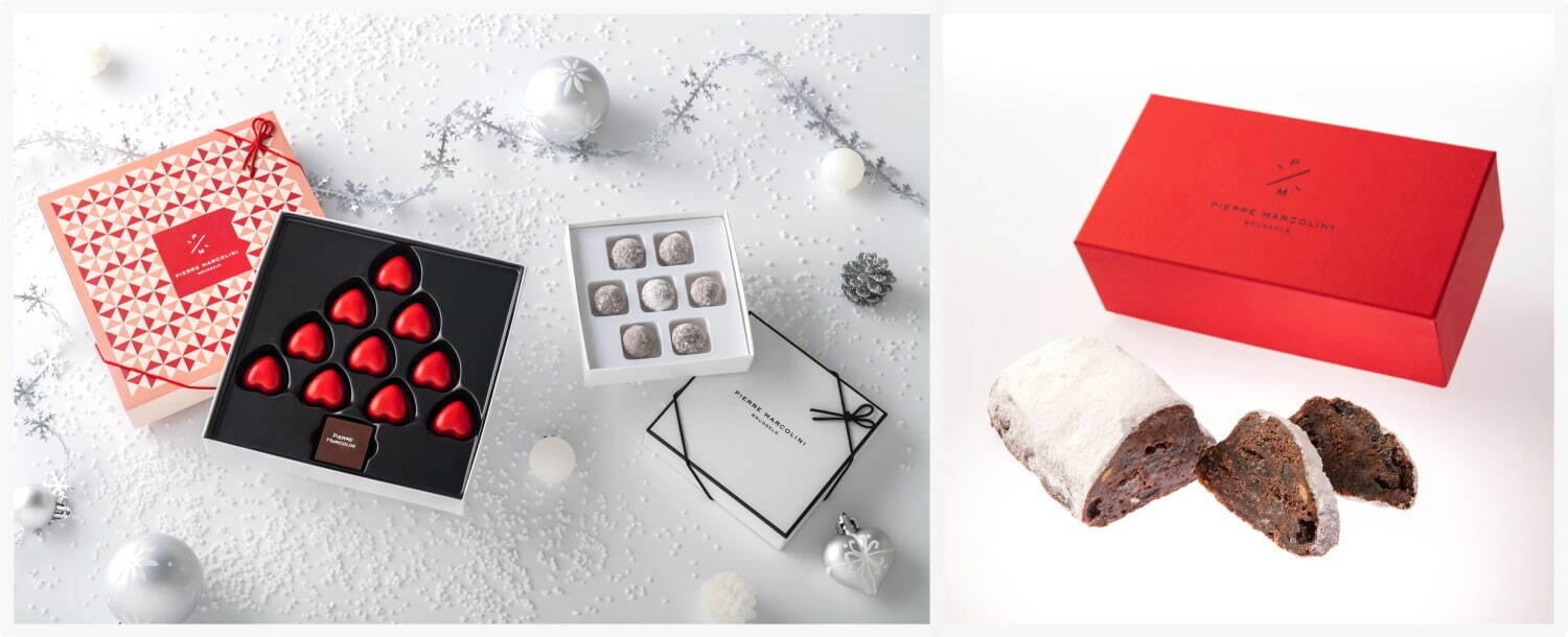 ピエール マルコリーニのクリスマス、真っ赤な“ツリー型”チョコレートやシャンパン香るトリュフ｜写真4