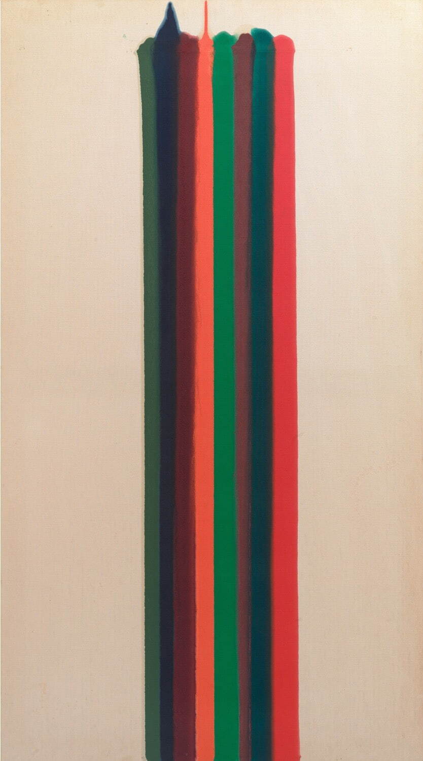 モーリス・ルイス《夜明けの柱》1961年 アクリル絵具/カンヴァス 220.0 × 122.0 cm Museum Ludwig, Köln / Cologne, ML 01091. (Photo: © Rheinisches Bildarchiv Köln, rba_d040139)
