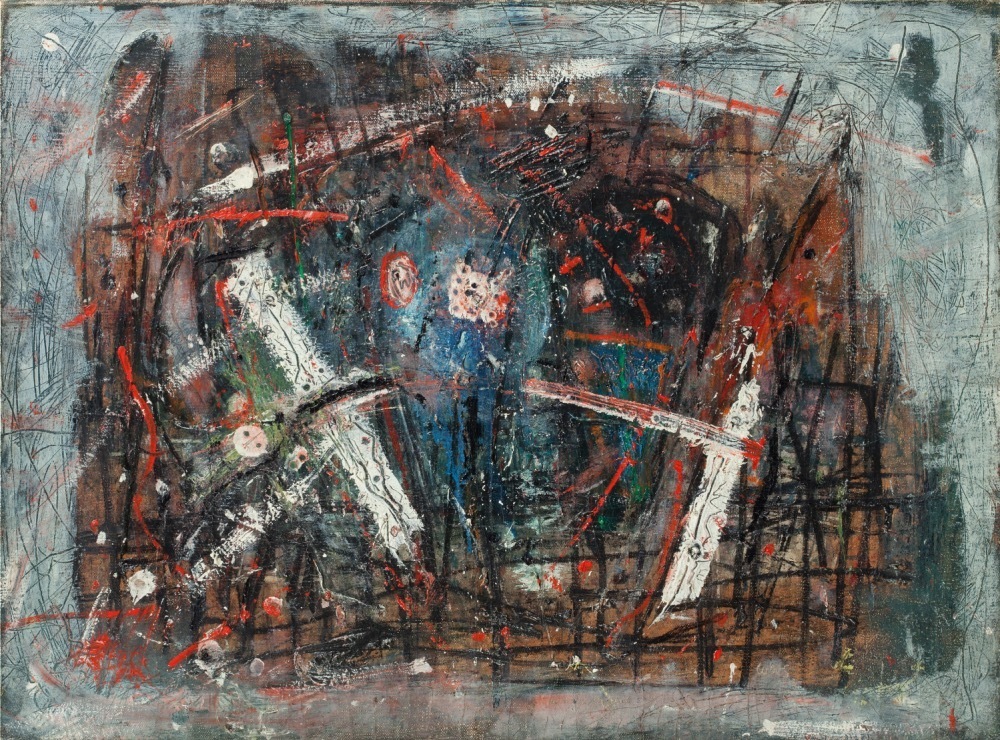 ヴォルス《タペストリー》1949年 油彩/カンヴァス 54.0 × 73.0 cm Museum Ludwig, Köln / Cologne, ML 01167. (Photo: © Rheinisches Bildarchiv Köln, Peter Kunz, rba_d032855_01)