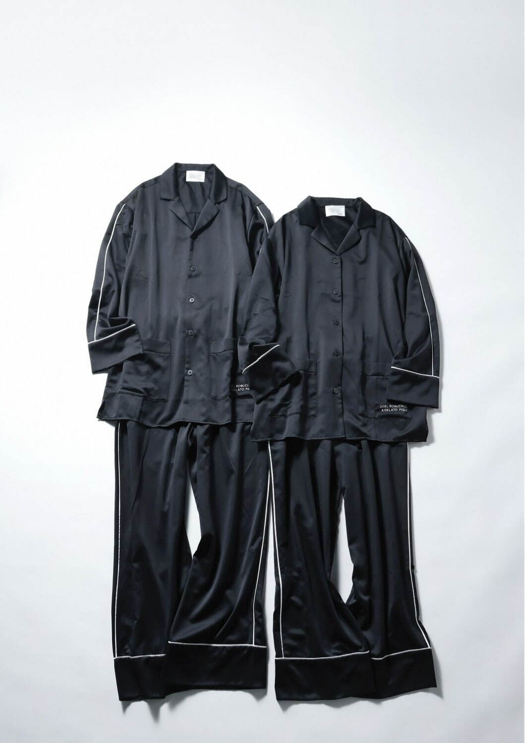 ジェラート ピケ×ジョエル・ロブション“気品の黒”ルームウェア、艶めくサテン＆ふわもこジェラート素材 - ファッションプレス