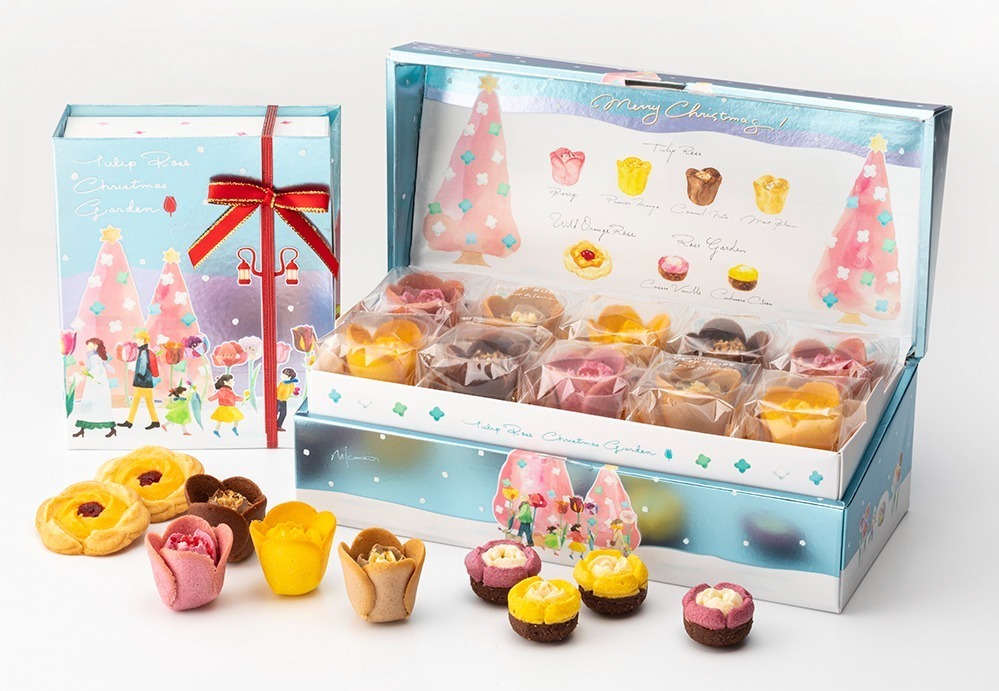 「TOKYOチューリップローズ」クリスマス限定ボックス、花の焼き菓子が並ぶ“スイーツの花園”｜写真1