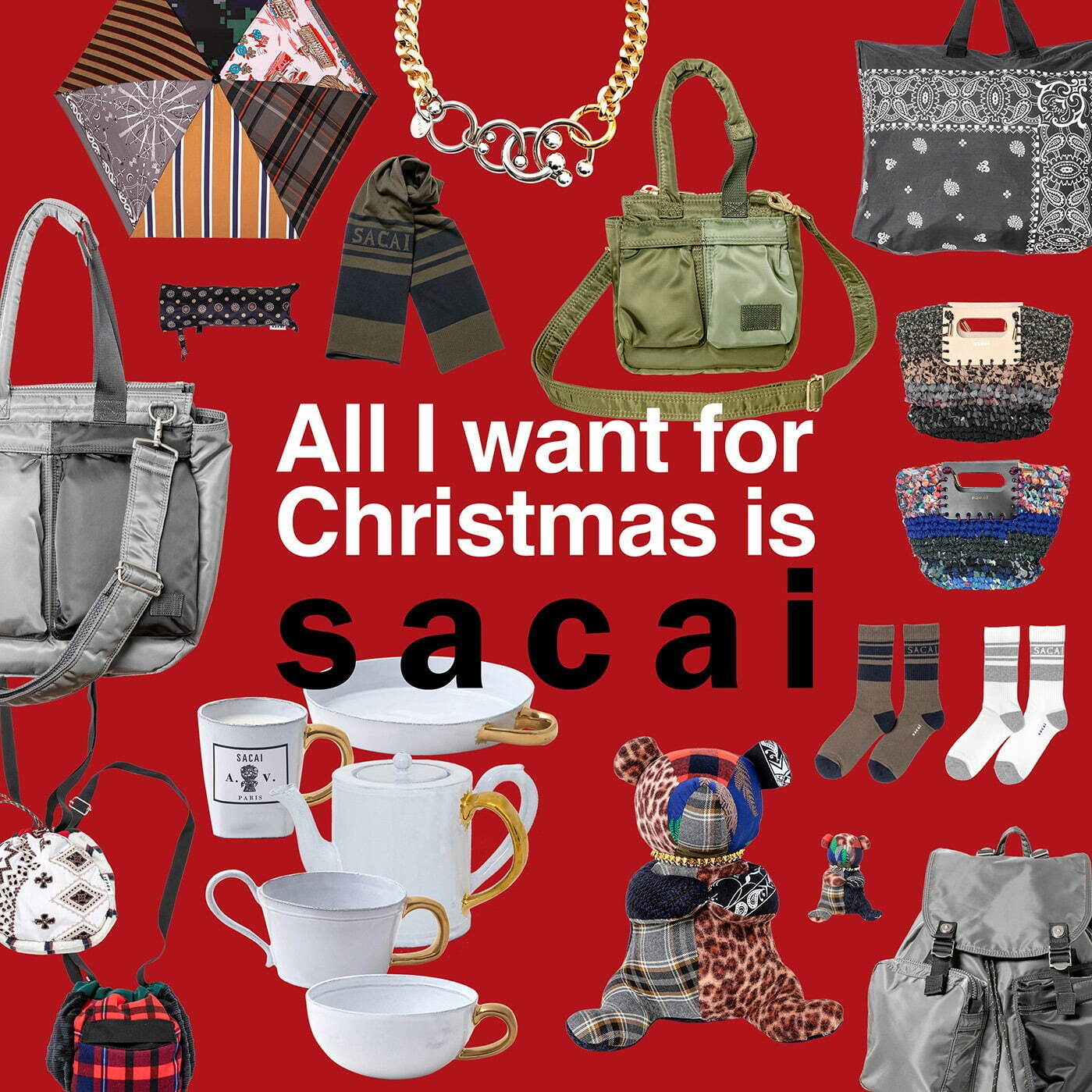 sacaiのクリスマスアイテム - ポーターコラボバッグや陶器のマグ、手編みのクロシェットバッグも｜写真95