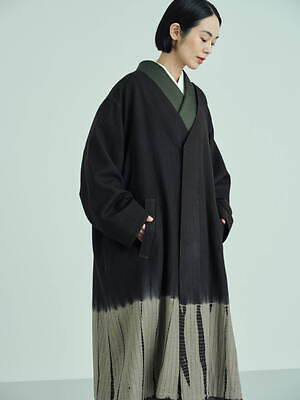 ロングコート ノーカラーコート