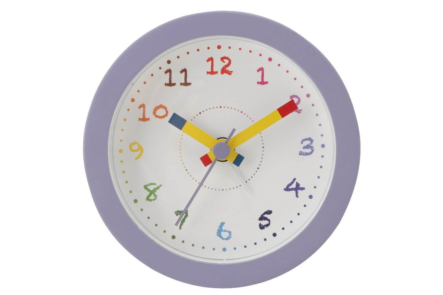 「クレパス柄くろっく」置時計に“大人”な新色、クレパス針＆カラフルな手書き風インデックス｜写真2