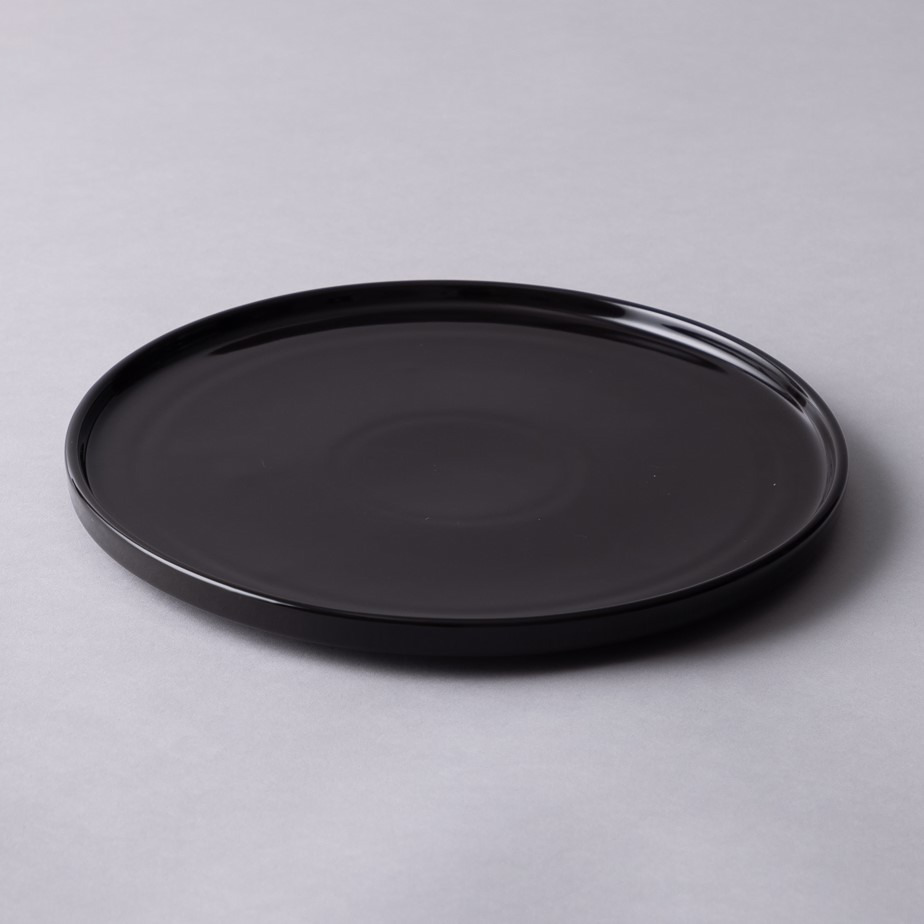 フラットリム皿 ツヤ黒 2点セット 通常価格6,600円→4,620円