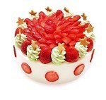 カフェコムサのクリスマス、ツリーを飾った苺ショートケーキ＆たっぷりフルーツのカラフルケーキ｜写真1