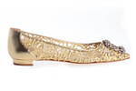 マノロ ブラニク(Manolo Blahnik) ゴールド｜写真6