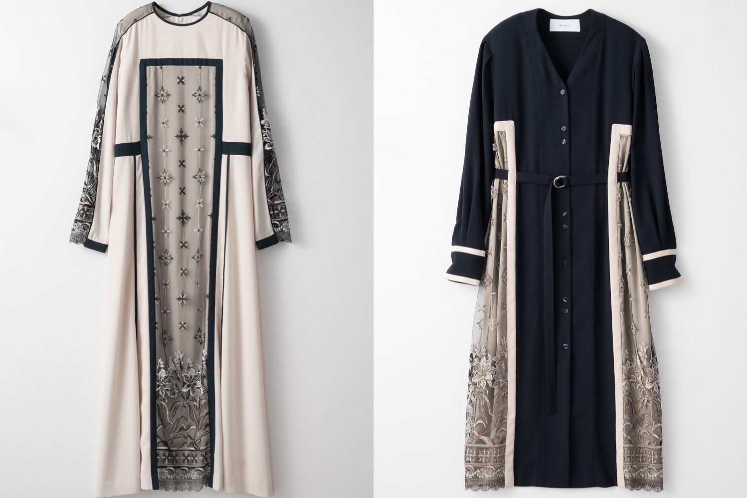 ミューラル“優雅に花咲く”刺繍レースのドレス＆陶器をイメージしたニット、渋谷では試着会を開催