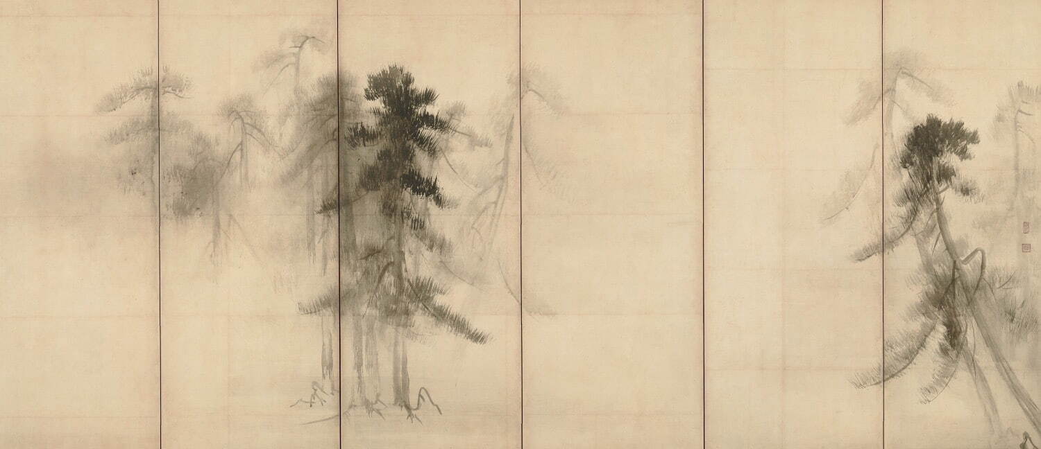 国宝《松林図屛風》(右隻)　長谷川等伯筆　安土桃山時代・16世紀　東京国立博物館蔵
［展示期間 10月18日(火)〜10月30日(日)］