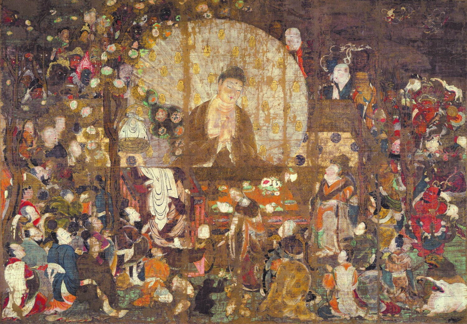 国宝 釈迦金棺出現図 平安時代・11世紀 京都国立博物館