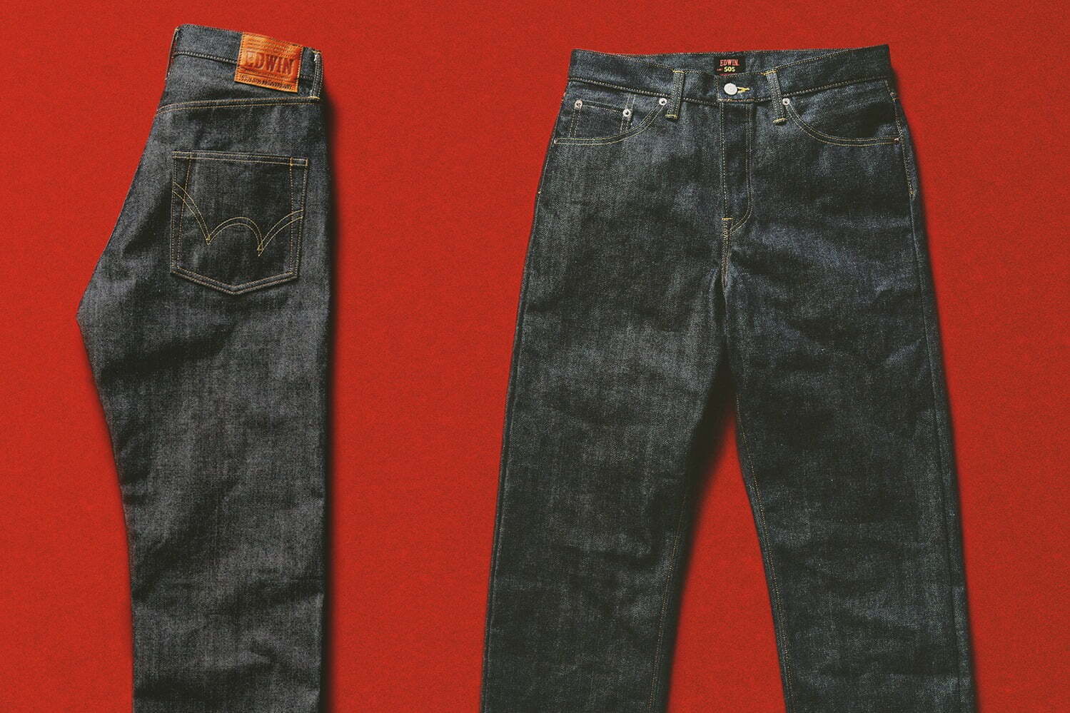 エドウインのジーンズ「505」原宿店限定モデル、経年変化する“未加工”デニム採用