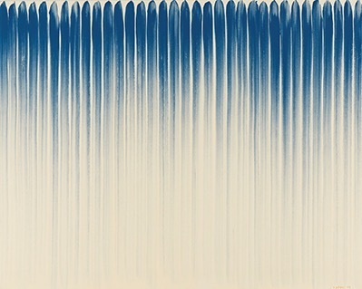 李禹煥《線より》1977年 岩絵具、膠/カンヴァス 182×227cm 東京国立近代美術館