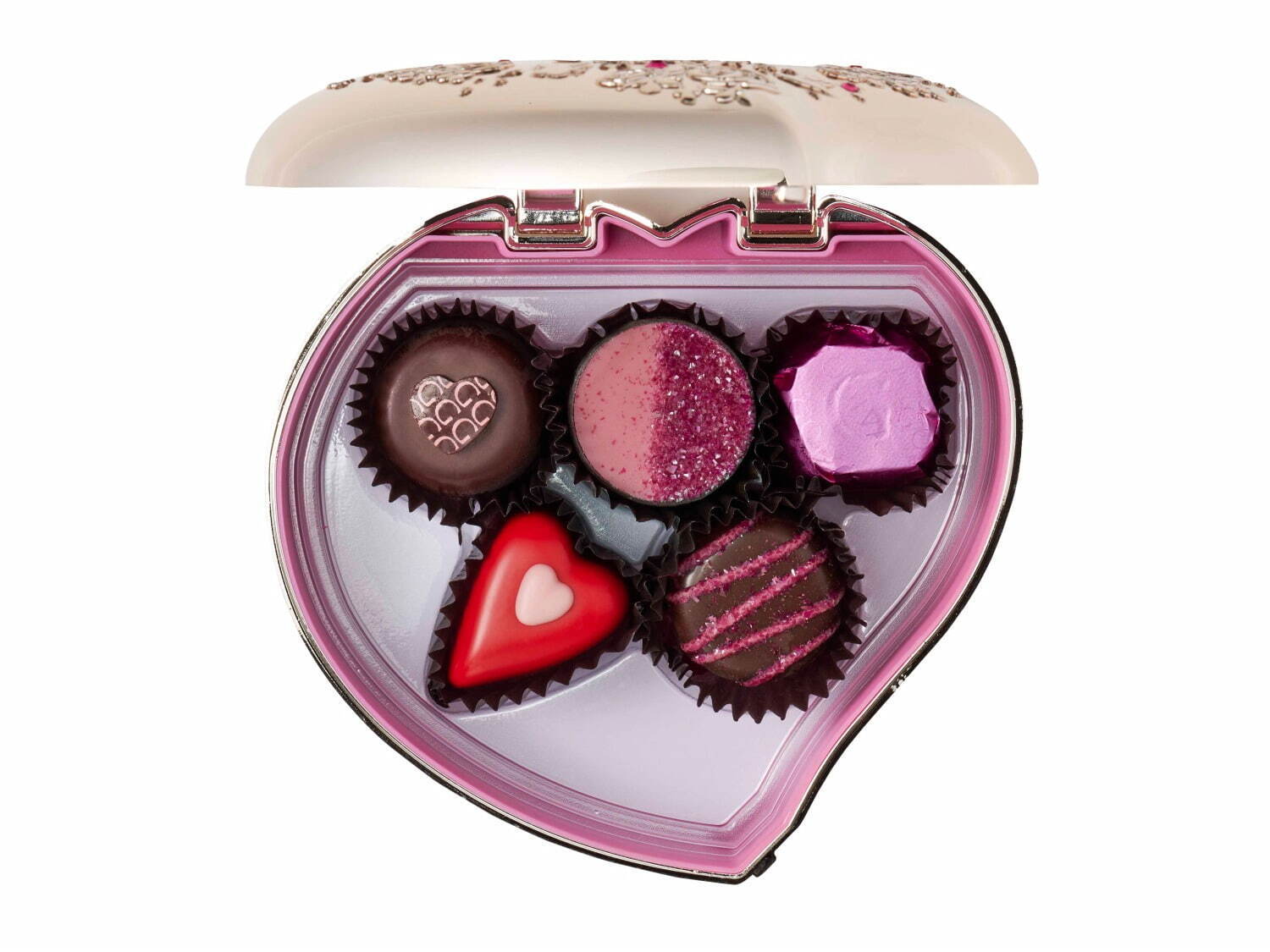 ゴディバのバレンタイン2022"心ときめく"ピンク&苺の限定チョコレート、青い鳥や煌めくハート缶｜写真5