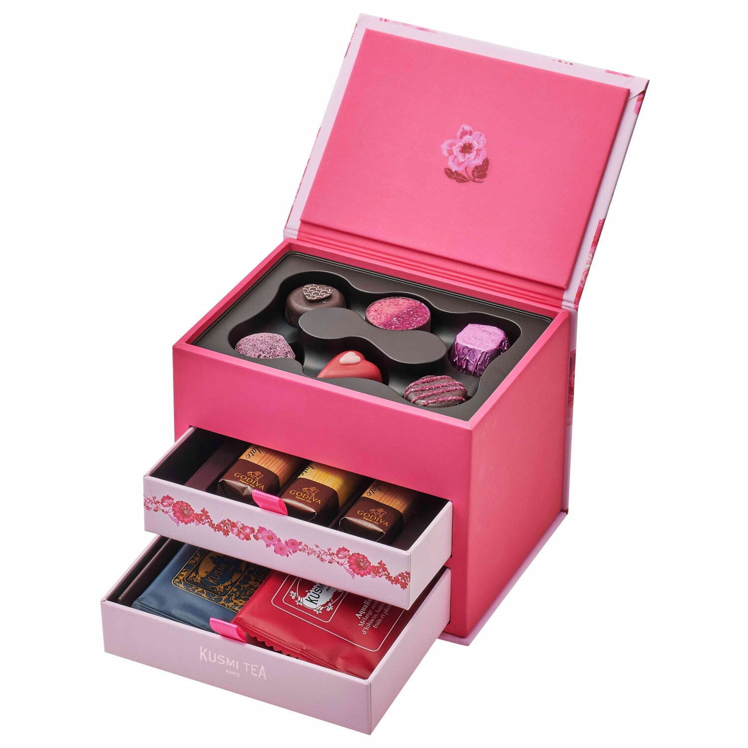 ゴディバのバレンタイン22 心ときめく ピンク 苺の限定チョコレート 青い鳥や煌めくハート缶 ファッションプレス